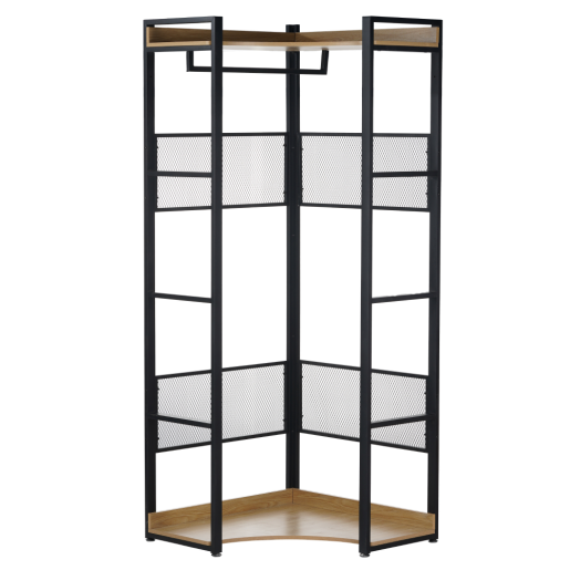 Raft pardoseala mdf laminat stejar fier negru Kilos 80x80x200 cm