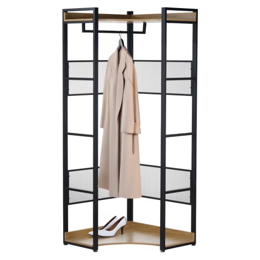 Raft pardoseala mdf laminat stejar fier negru Kilos 80x80x200 cm