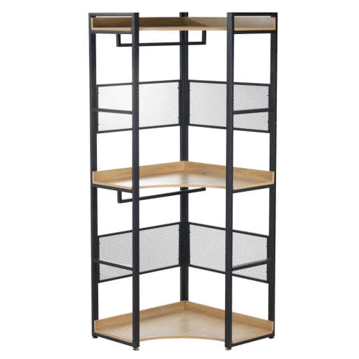 Raft pardoseala fier negru mdf laminat stejar Kilos 80x80x200 cm