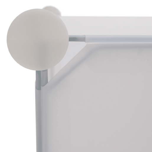 Dulap modular pentru camera copii metal plastic alb maro Kirby 75x37x147 cm