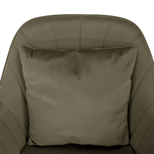 Scaun de birou catifea taupe crom Klian 59x61x87/101 cm
