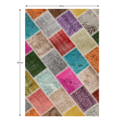 Covor textil multicolor Adriel 80x150 cm