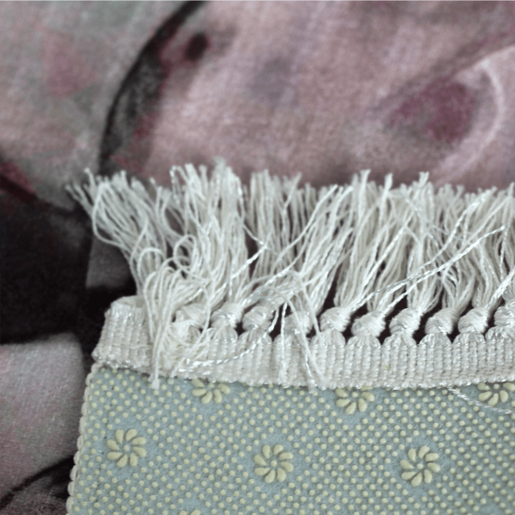 Covor textil roz verde crem Delila 80x150 cm