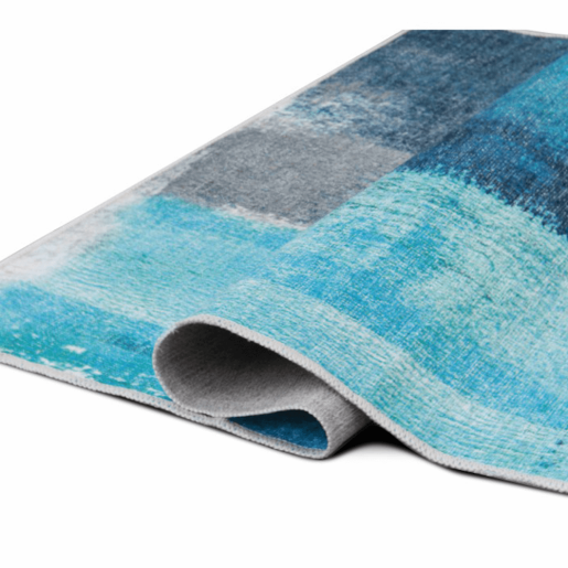 Covor textil albastru gri Esmarina 80x150 cm