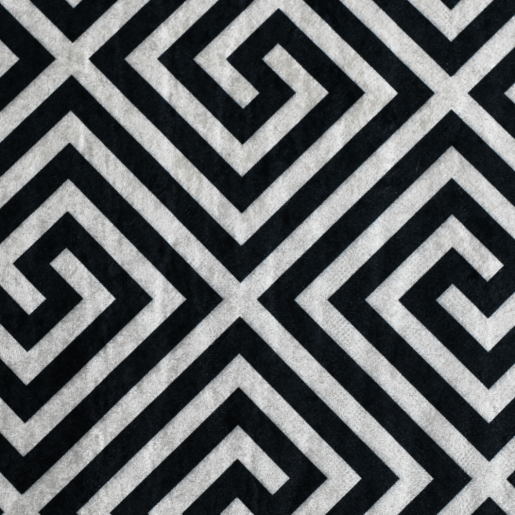 Covor textil negru alb Motive 80x200 cm