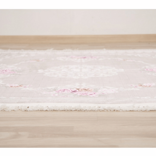 Covor textil maro model flori Sedef 120x180 cm