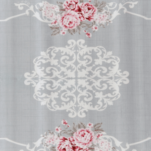 Covor textil gri model flori Sedef 80x150 cm 