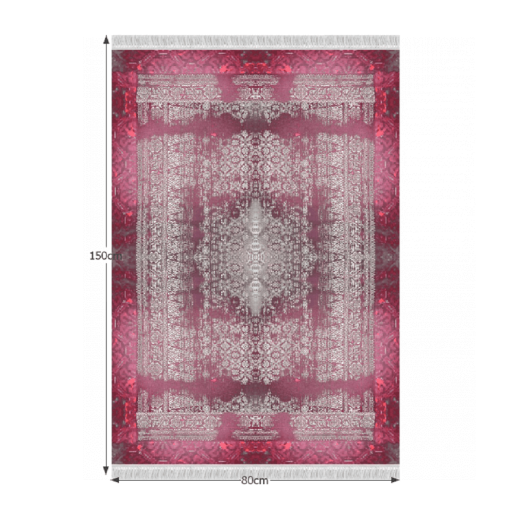 Covor textil visiniu Veldar 80x150 cm