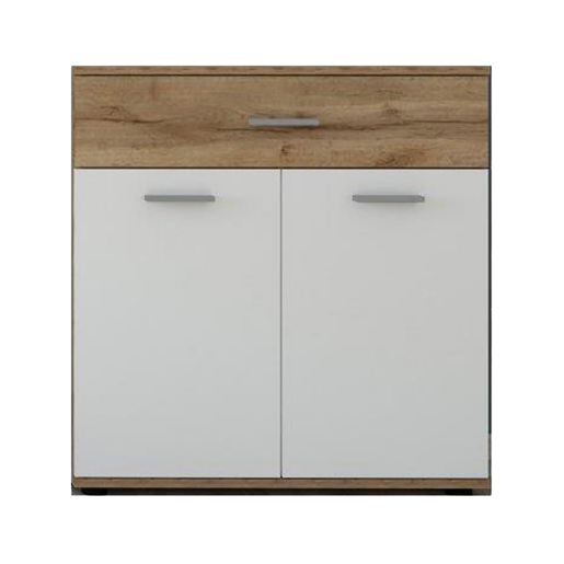Comoda PAL stejar Wotan alb Iria 80x35x84 cm 