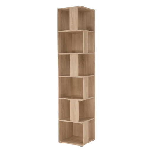 Raft de colt din mdf stejar sonoma Korind 38x38x186.2 cm 