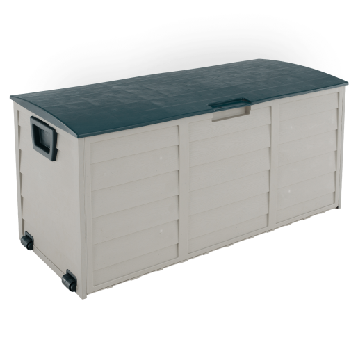 Lada depozitare pentru gradina, plastic gri/verde, Kortez 112x49x54 cm