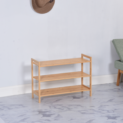 Pantofar 3 rafturi bambus Kreno 70x26x50 cm