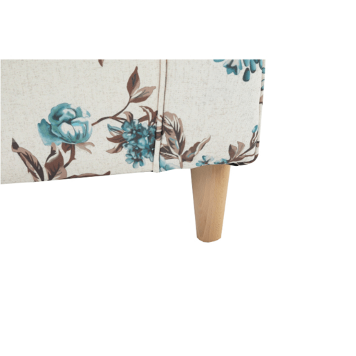 Set fotoliu cu taburet tapiterie textil rose Astrid 86x72x105 cm