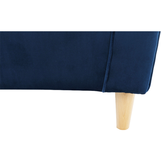 Fotoliu cu taburet tapiterie textil albastru Astrid 86x72x105 cm