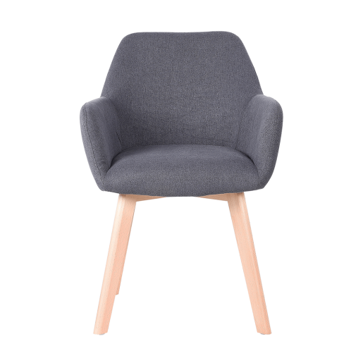 Fotoliu de design textil gri inchis lemn fag Clorin 56x60x82 cm