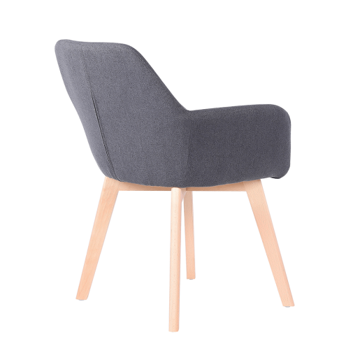 Fotoliu de design textil gri inchis lemn fag Clorin 56x60x82 cm