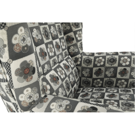 Fotoliu tapiterie textil patchwork Charlot 86x72x105 cm