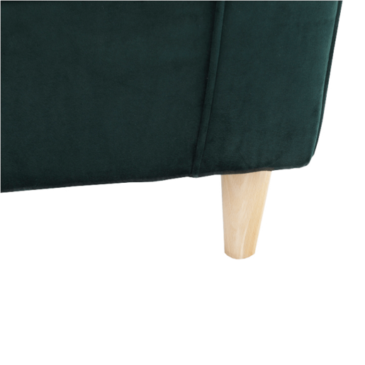 Fotoliu cu taburet tapiterie verde smarald Astrid 86x72x105 cm