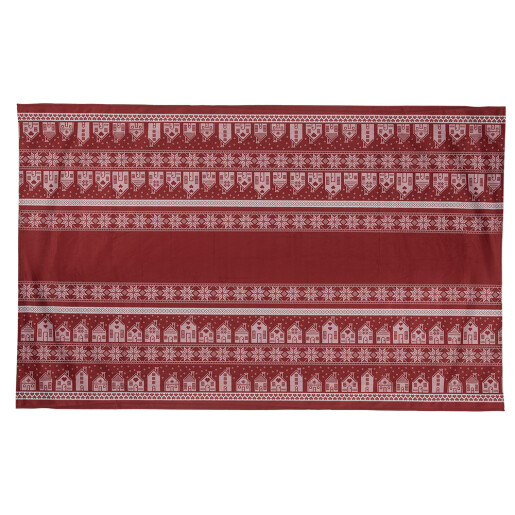 Fata masa Craciun poliester rosu alb 140x220 cm