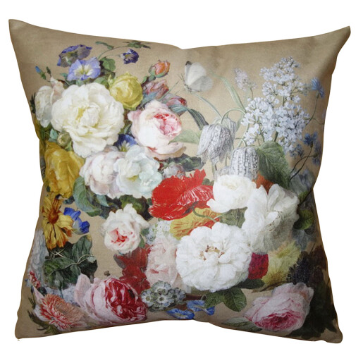 Fata perna decorative poliester Flowers 45x45 cm