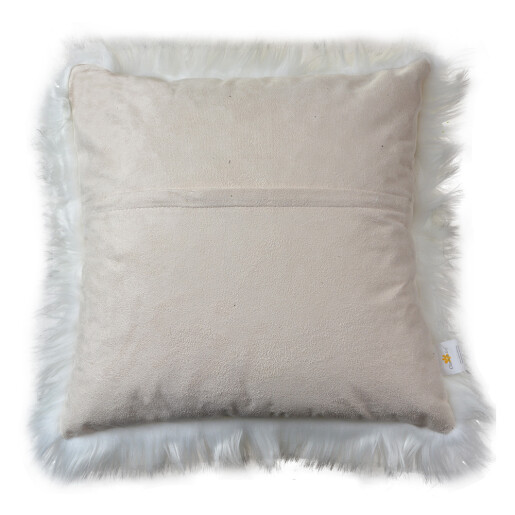 Fata perna decorativa blana alba gri 45x45 cm
