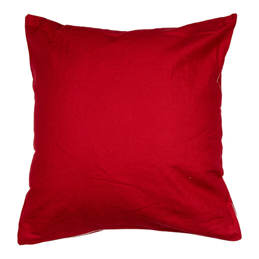 Set 2 fete perne Craciun Ren textil rosu alb 45x45 cm