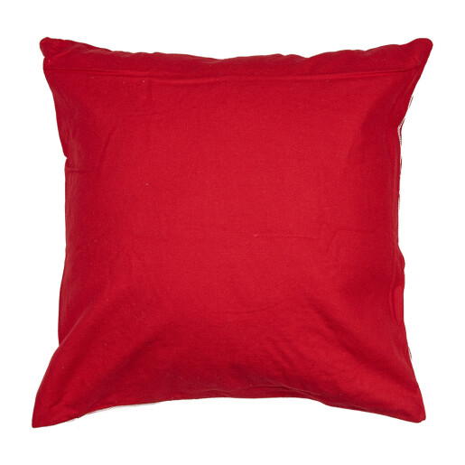 Set 2 fete perne Craciun Reni textil rosu alb 45x45 cm