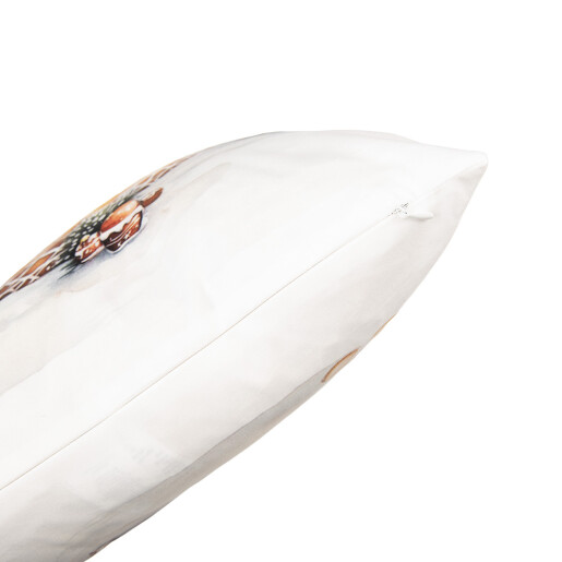 Fata perna Craciun Casuta textil multicolor 45x45 cm