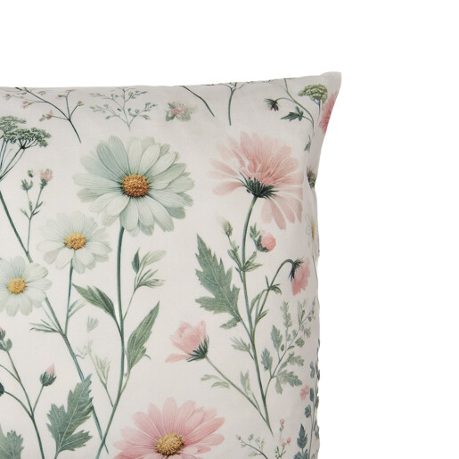 Fata perna poliester multicolor model Flori 45x45 cm