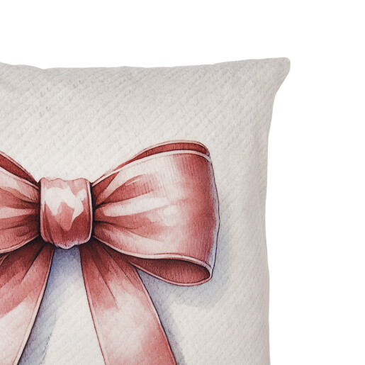 Fata perna poliester bej roz Fundita 45x45 cm