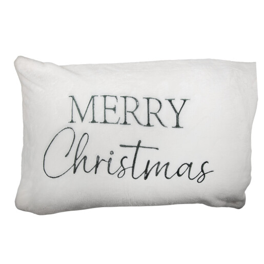 Fata perna Mery Christmas textil alb verde 35x50 cm