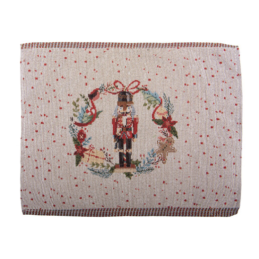 Set 6 suporturi farfurii Craciun poliester multicolor (6) 33x45 cm