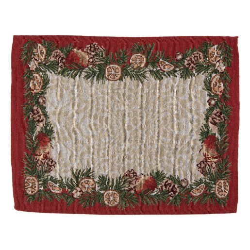Set 6 suporturi farfurii Craciun poliester multicolor II (6) 33x45 cm