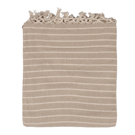 Patura bumbac bej maro 125x150 cm
