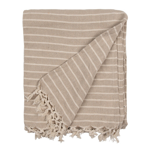 Patura bumbac bej maro 125x150 cm