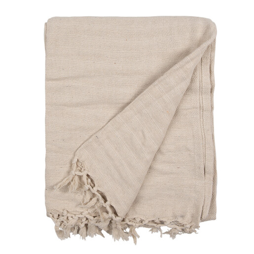 Patura bumbac bej 125x150 cm