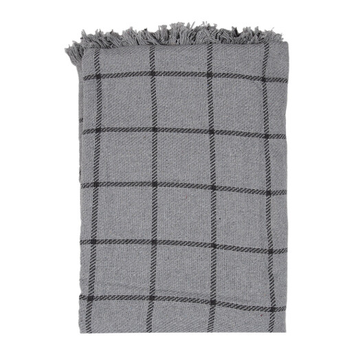 Patura bumbac gri negru 125x150 cm