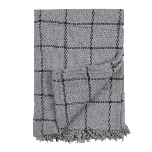 Patura bumbac gri negru 125x150 cm