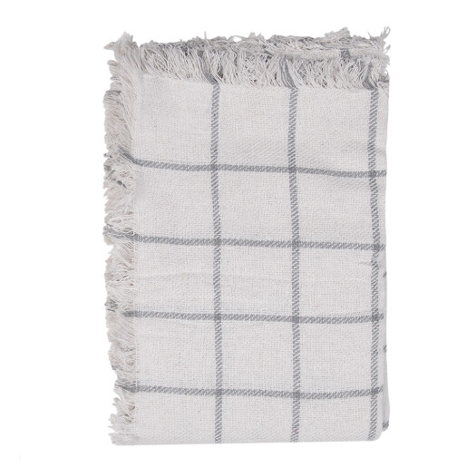 Patura bumbac gri alb 125x150 cm