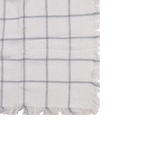 Patura bumbac gri alb 125x150 cm