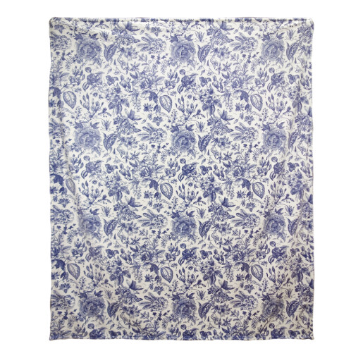 Patura textil albastru alb 130x170 cm