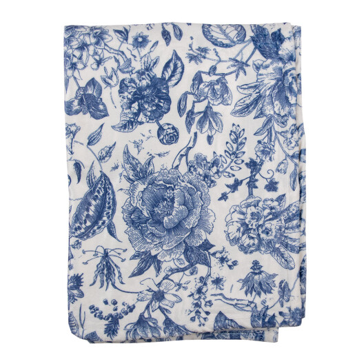 Patura textil albastru alb 130x170 cm