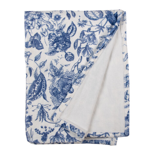 Patura textil albastru alb 130x170 cm