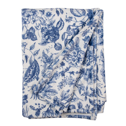 Patura textil albastru alb 130x170 cm