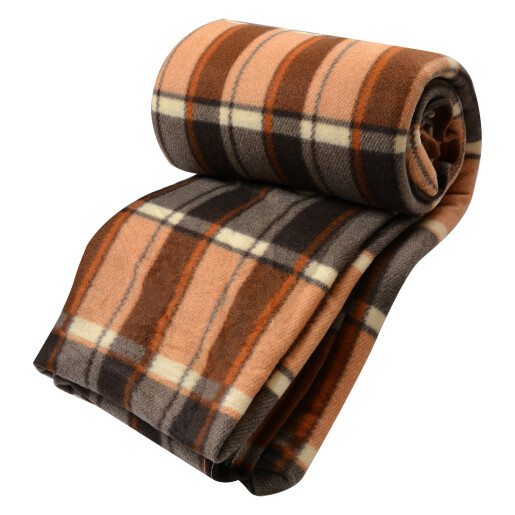 Patura textil alb bej maro 180x200 cm
