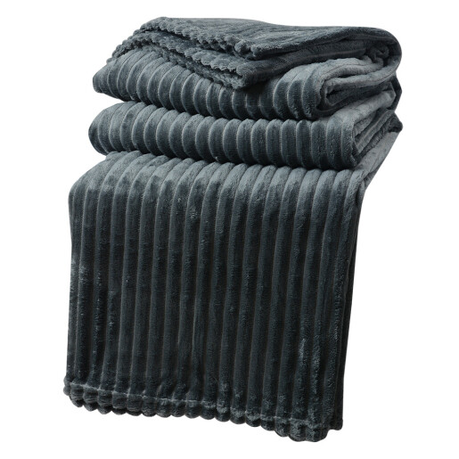 Patura textil gri inchis 180x200 cm