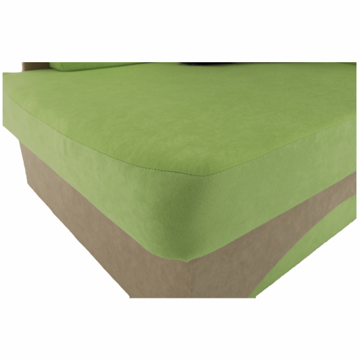 Fotoliu extensibil tapiterie textil verde bej dreapta Kubo 104x78x70 cm