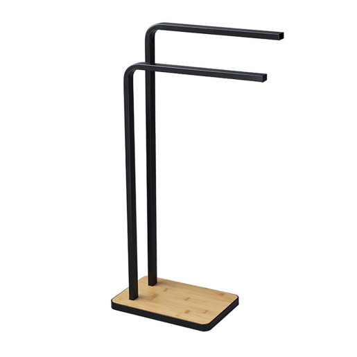 Suport prosoape metal neagru bambus Labav 19.8x41.7x76.5 cm