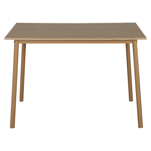 Set masa, 4 scaune mdf stejar metal Lamir 110x70x76 cm, 45x45,5x85,5 cm