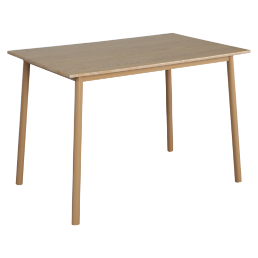 Set masa, 4 scaune mdf stejar metal Lamir 110x70x76 cm, 45x45,5x85,5 cm